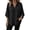 Black, variant on Women's 3/4 Dolman Sleeve Tops Lightweight Thin Casual Collared V Neck Blouses Oversized Casual Curved Hem Solid Color Shirts XXL