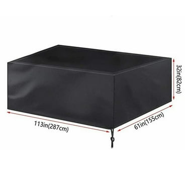 Weatherproof Pool Table Cover with Buckle for Secure Outdoor Protection, Heavy Duty Dustproof Waterproof Billiard Table Protector for 7 to 9 Foot Tables, Black