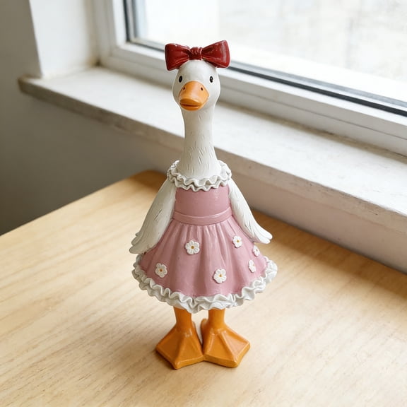 Whimsical Duck Garden Statue Outdoor Decor Durable Resin Craft Patio Ornament for Yard Landscape Decoration and Park Enhancement