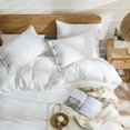 thumbnail image 3 of Cotton Duvet Cover Queen Size Pinstriped Comforter Cover with Button Washed Cotton Breathable Soft Solid Bedding Set Duvet Cover ×in & Pillowcases (NO Comforter), 3 of 9