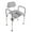 Grey, variant on Platinum Health DIGNITY Ultra Premium Padded Commode Shower Chair Adjustable Height COMFORT includes Toilet Paper Holder