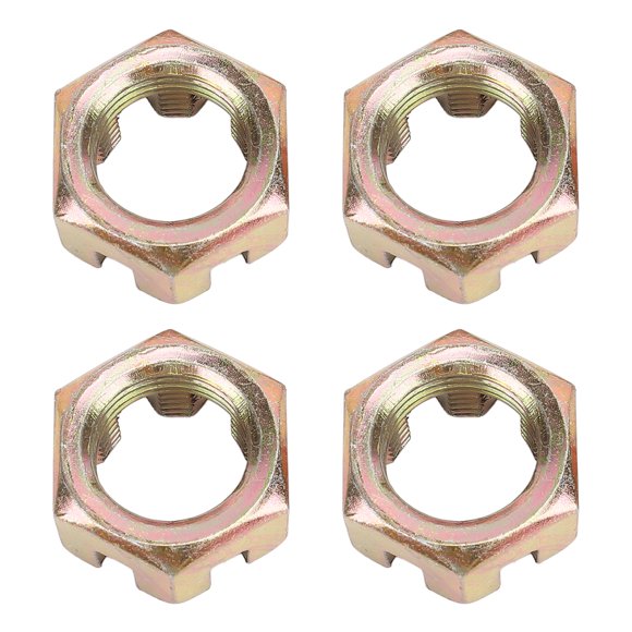 Wheel Hub Axle Castellated Nuts, Hub Bearing Nut Galvanized Steel Alloy Long Lasting Use for 150cc 250cc Quad Dirt Bike ATV