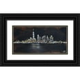 thumbnail image 1 of Jenner, Roya 24x14 Black Ornate Wood Framed with Double Matting Museum Art Print Titled - Abstract NYC Skyline, 1 of 4