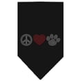thumbnail image 2 of Pet and Dog Bandana Rhinestone, "Peace Love Paw", 2 of 10