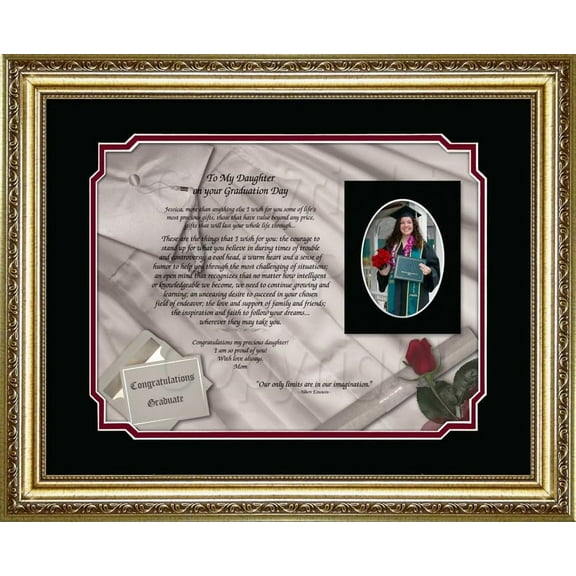 Personalized Graduation Name/Poem Gift (Picture Optional), Graduate Motivational Wall Art, Graduation gift for Her or Him, Personalized Graduation Gift, Graduation Gift for Daughter or Son