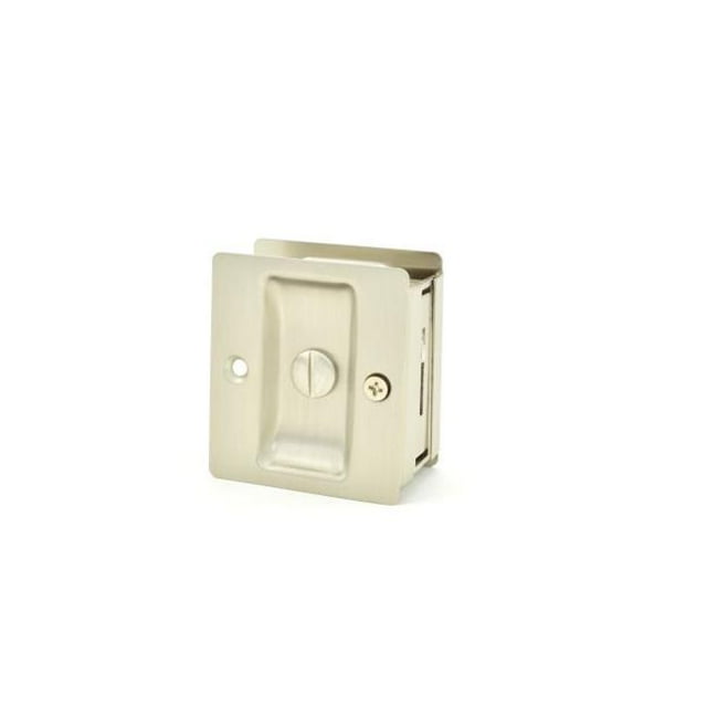 Weslock 00577XNXN Rectangular Privacy Pocket Door Lock with Adjustable Backset & Full Lip Strike, Satin Nickel