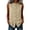 *Khaki, variant on ClodeEU Women's Stand Collar Sleeveless Button Down Blouse,Casual Solid Color Linen Blend Tank Top Light Blue,Women's Plus L