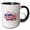 Black/White, variant on 3drose, the Word Usa and Fireworks. Memorial Day Patriotic Gift for Everyone, 11oz Two-tone Blue Mug