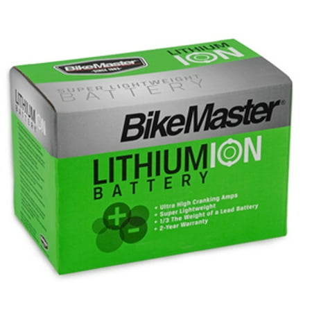 BikeMaster Lithium-Ion Battery 125 Cranking Amps 148L x 87W x 94H (Best Marine Cranking Battery)