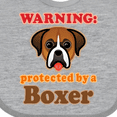 thumbnail image 4 of Inktastic Protected by a Boxer Dog Boys or Girls Baby Bib, 4 of 4