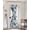 Blue, variant on Black Polka Dots Blackout Curtains, French Door Curtains for Door Window, Modern Abstract Art Privacy Drapery for Patio/Sidelight Doors, 1 Panel with Tieback, 25 x 72 Inches