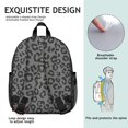 thumbnail image 5 of Black and Gray Leopard Print Backpack for School, Cute School Bag with Adjustable Shoulder Straps and Padded Back, 13.8"x11.4"x6", 5 of 5