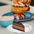 thumbnail image 4 of Miangastore Round Platter Serving Tray Decorative Plate Metal Ottoman Tray Coffee Table Tray Perfume Tray Dessert Plate Jewelry Storage Organizer For Kitchen Bathroom Silver-8inch, 4 of 8