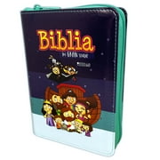Biblia Para Ninos Con Cierre Mi Gran Viaje Reina Valera 1960 Multicolor Verde