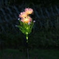 thumbnail image 3 of Qaailabf Solar Garden Flower Light Stake with LED Illuminated Stem, Waterproof IP65 Outdoor Decorative Path Light, 12-Hour Runtime, Auto On/Off, 600mAh Battery, Bendable Stem Design for Yard Patio, 3 of 6