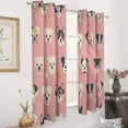 thumbnail image 2 of Blackout Curtains for Bedroom Cute Dog Full Room Darkening Grommet Curtains for Living Room,Thermal Insulated Ombre Drapes, 2 of 7