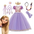 thumbnail image 2 of Disney-disfraz de Rapunzel para niña, vestido de princesa para fiesta de carnaval, regalo de cumpleaños, Cosplay, 2024, 2 of 4