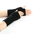 thumbnail image 2 of GPOECD Gloves for Women Women Winter Fingerless Thermal Knitted Gloves with Thumb Holes, 2 of 4