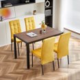 thumbnail image 2 of M optimized Dining Chairs Set of 4, Upholstered Dining Chair with Ergonomic Backrest, Metal Legs, Sponge Seat, 300LBS Load Capacity, Dining Chai for Kitchen, 2 of 6