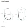 thumbnail image 6 of St. Tropez Two-Piece 12" Rough-in 1.1/1.6 GPF Dual Top Flush Elongated Toilet in Matte Black, 6 of 10