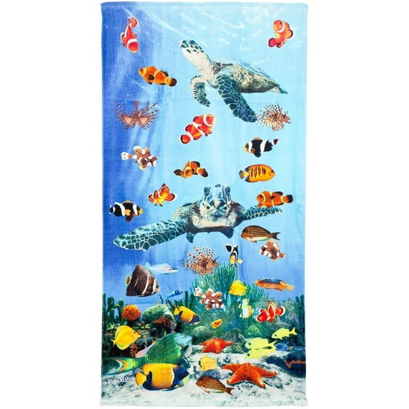 Island Gear Under The Sea View Valour Beach Towel, 30 x 60 Inches
