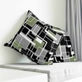 thumbnail image 3 of Sage Green Black Geometric Pillow Covers 24x24 Inch Decorative Throw Pillow Cover, Modern Abstract Art Block Sofa Pillowcases Accent Cushion Case Home Decor Bedroom Living Room, 3 of 6