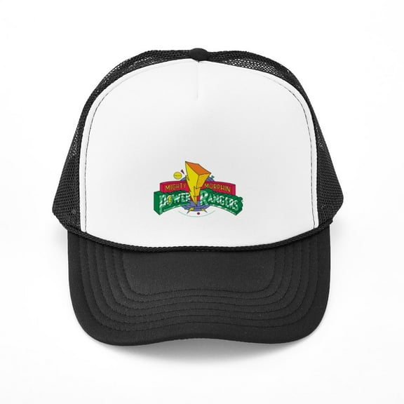 CafePress - Mighty Morphin Power Rangers Logo - Adjustable Unisex Printed Trucker Hat with Mesh Back
