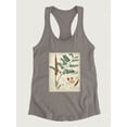 thumbnail image 3 of Botanical Notes And Drawings Racerback Tank Women -A. Descubes Designs, Female XX-Large, 3 of 4