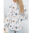 thumbnail image 4 of Zeagoo Womens Blouses Dressy Casual Spring Stripe Long Sleeve Shirts Button Down Tops Fashion, 4 of 5