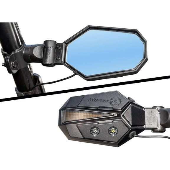 SuperATV Yamaha Lighted Side-View Mirrors  1.875" - 2"
