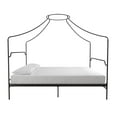 Novogratz Camilla Metal Canopy Bed, Queen Size Frame, Black