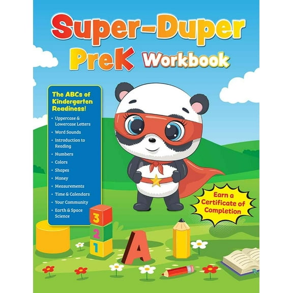 Super-Duper Prek Workbook: Spark Pre-Reading, Writing, and Math Skills!, (Paperback)