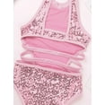 thumbnail image 6 of iiniim Kids Girls Tank Sleeveless Halter Sequins Cutouts Back Gymnastics Dance Ballet Bodysuit Dancewear, 6 of 7