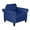 Blue, variant on New Classic Furniture Alani Contemporary Fabric & Wood Accent Chair in Blue