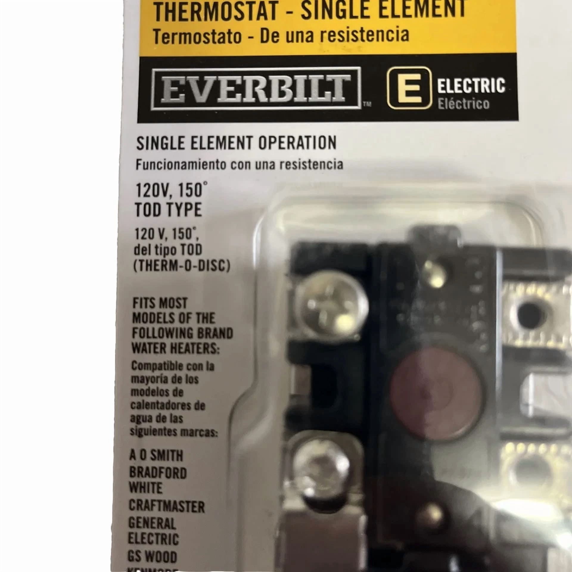 CRESTIN- Everbilt T-O-D H/Hlc Single-Element Thermostat For Residential Water Heaters