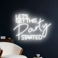 thumbnail image 2 of Handmadetneonsign Let's Get This Party Started Neon Sign, Let's Get This Party Started LED Light, 2 of 5