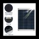 thumbnail image 3 of Kit de Panel Solar de 20 W, BateríA de Carga de 12 V con Controlador de 30 A, Placa de Cargador de TeléFono Solar para RV, Coche, , Caravana, Exterior, 3 of 5