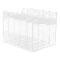 TABLZONE Multi-Grid Acrylic Storage Box for Mobile Phone Accessories and Desk Organization, Clear Organizer