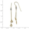 thumbnail image 2 of 14K Two-Tone Gold Earring Drop & Dangle Women'S Diamond-Cut 54 mm 5, 2 of 2