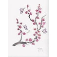 thumbnail image 2 of Dyer, Beverly 11x14 White Modern Wood Framed Museum Art Print Titled - Plum Blossom with Butterflies, 2 of 4