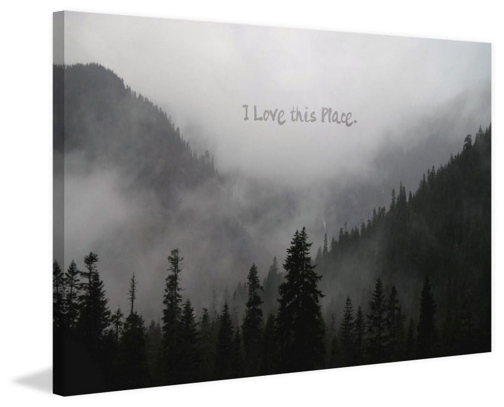 Marmont Hill "I Love This Place Text" by Robert Dickinson Painting Print on Canvas