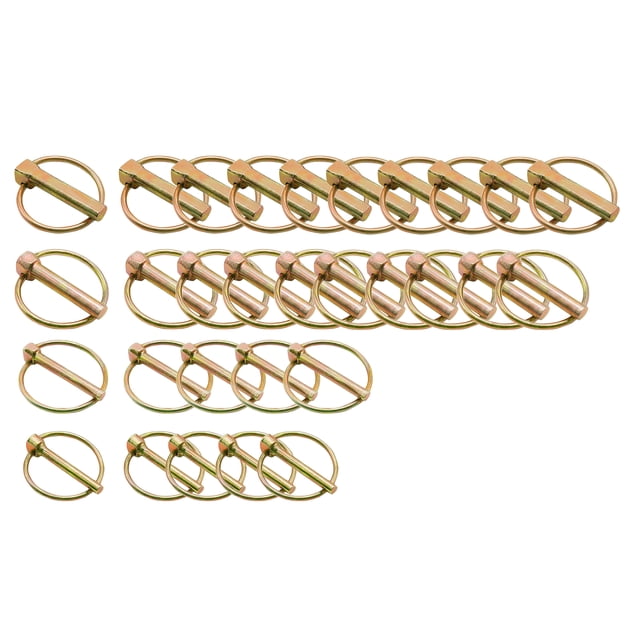 TFixol 30 Pcs Kit d'Assortiment de Broche de Lynch en Acier Zincé pour Tracteurs, Remorques et Tondeuses - Durable, Résistant à la Rouille et Facile à Installer