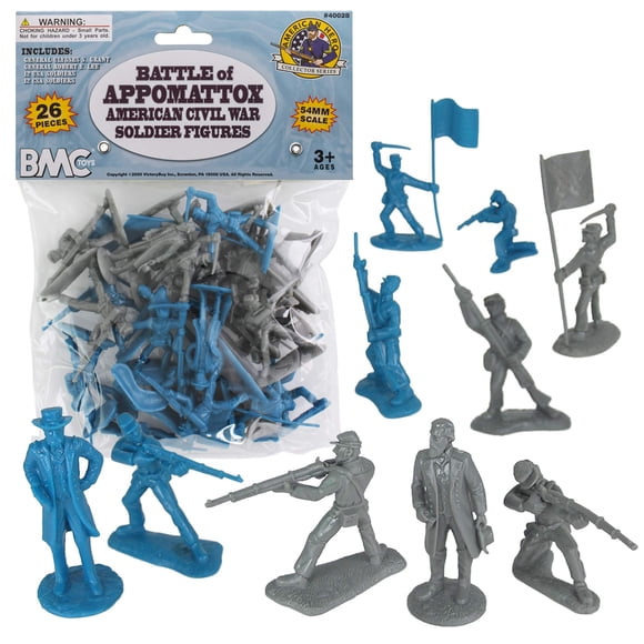 Juguete BMC Civil War Plastic Army Men Battle of Appomattox, 26 unidades
