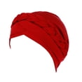 thumbnail image 1 of ZLight Turban Breathable Assorted Colors Single Layer Elastic Comfortable Polyester Head Scarf Wraps Hair Bonnet for Women Red Standard 1Set, 1 of 6