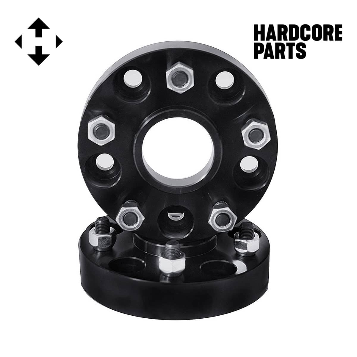 Buy 2 QTY Black Wheel Spacers Adapters 3  inch per side fits all    Hubcentric vehicle to  wheel bolt patterns with 12 - RH  threads - Jeep Wrangler TJ