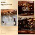 thumbnail image 5 of Wooden Wine Glass Rack, Under Cabinet Wine Glass Holder Shelf, Unpainted Wood Stemware Rack, Space Saving, Easy to Install, 10.8 x 1.8 x 0.8 in, 5 of 5