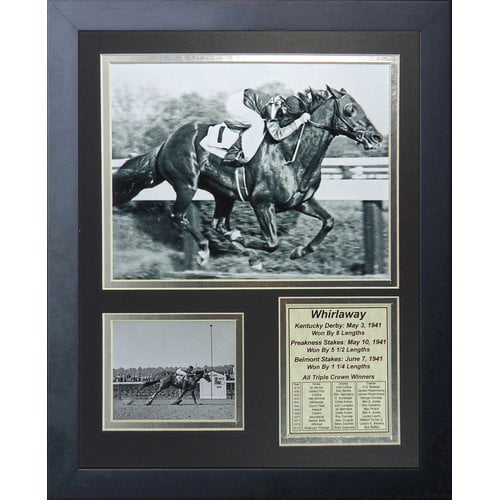 Legends Never Die Whirlaway - 1941 Triple Crown Winner Framed Memorabilia