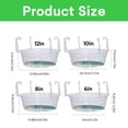 thumbnail image 7 of Holloyiver Hanging Basket Water Catcher, Hanging Basket Drip Pan with Hooks, Plastic Clear Hanging Basket Tray for Watering, Plastic Plant Saucer for Indoor Outdoor Hanging Plants Baskets(5pcs, 12in), 7 of 7