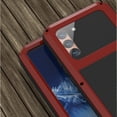 thumbnail image 5 of Mantto Samsung S21 Ultra Cover Metal Bumper Silicone Case Galaxy S21 Ultra Case Built-in Screen Protector Gorilla Glass Hybrid Military Shockproof Heavy Duty Rugged For Samsung Galaxy S21 Ultra, Red, 5 of 16
