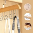 thumbnail image 6 of Hgallory Wooden Clothes Hangers with 8 Hooks, Vintage Closet Organizer and Storage Coat Hanger for Underewar Socks Scarves, Household Clothes Racks for Balcony Closet, 11"x6.7"x0.5", 1 Pack, Red, 6 of 7